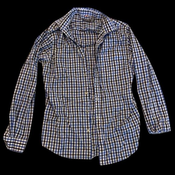 Van Heusen Men’s Size Small 14-14.5 Plaid Collared Button-Down Dress Shirt - Picture 7 of 7